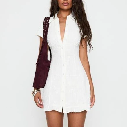 Princess Polly Covey Mini Shirtdress