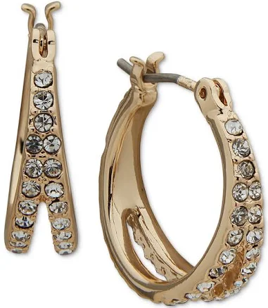 KARL LAGERFELD Women's Pavé Split Hoop Earrings