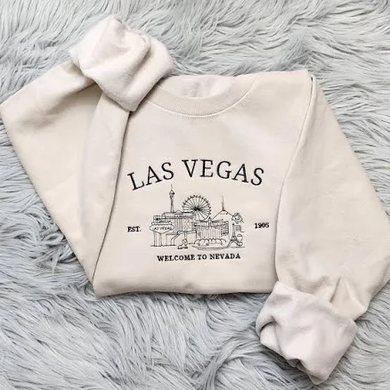 Las Vegas Embroidered Crewneck T-Shirt