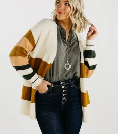 Levi Soft Brushed Striped Cardigan