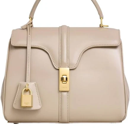 Celine Small 16 Bag In Satinated Calfskin - Cappuccino
