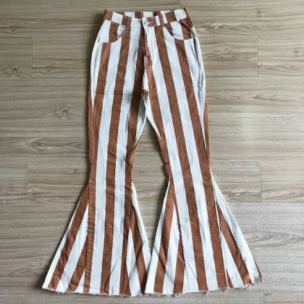 P0010 Stripe Flared Jeans