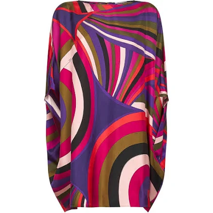 Emilio Pucci Abstract-Pattern Cape Dress