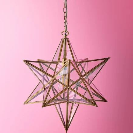 Pooky Stella Larger Clear Glass Pendant Light