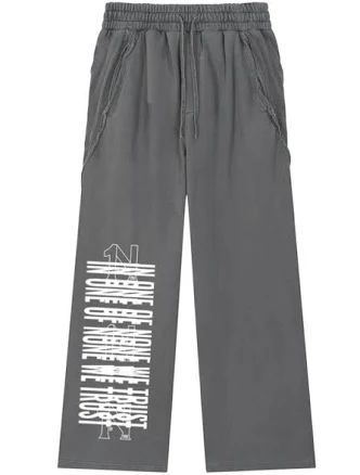 BLUR Snow Washed Tape Sweatpants