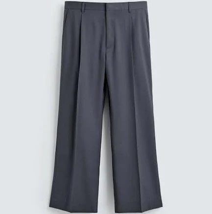 Zara Men's Wool Blend Flare Fit Suit Pants