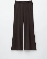 Flared Wool Trousers - Dark Brown - & Other Stories US