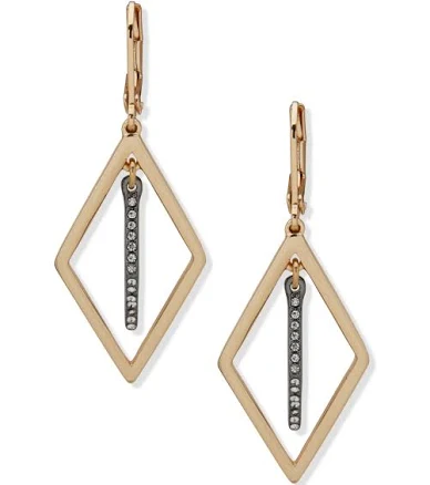 KARL LAGERFELD Women's Crystal Stone Pave Orbital Earrings