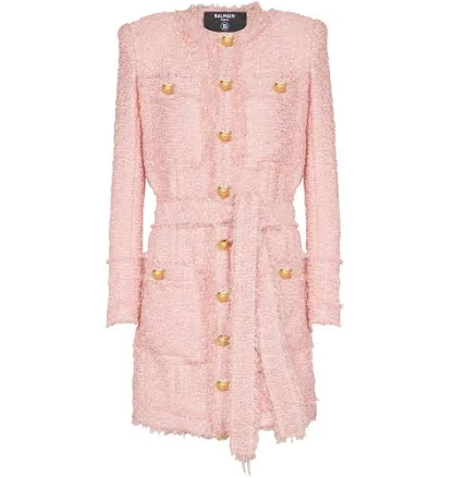 Balmain Sequinned Tweed Edge-to-edge Jacket
