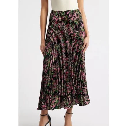 NIKKI LUND Women's Luca Pleated Midi Skirt