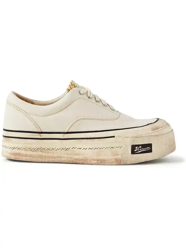 Distressed Canvas Sneakers