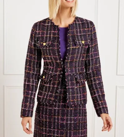 Women's Talbots Midnight Sparkle Tweed Jacket