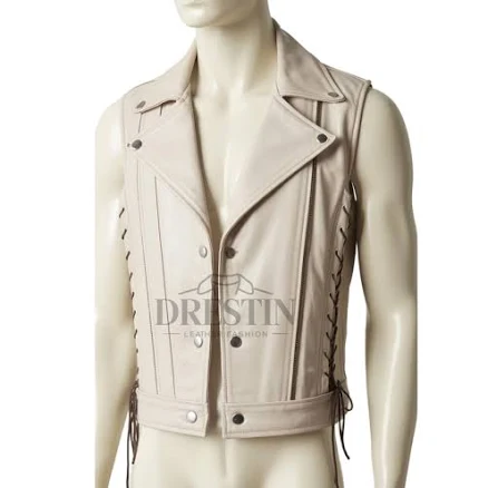 Men's Stylish Leather Lace-Up Vest