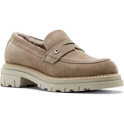 La Canadienne Women's Donny City Dry Waterproof Genuine Shearling Penny Loafer