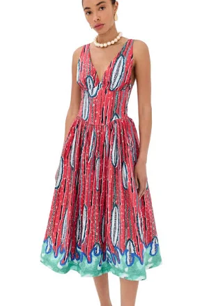 Stella Jean Papaya Midi Dress