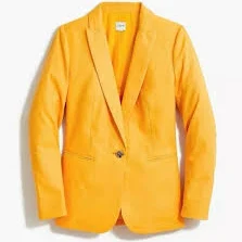 J. Crew Women’s Linen Blazer color yellow size 10 Style AL222