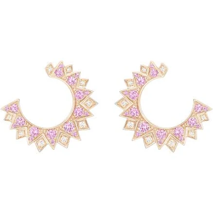 Piaget Sunlight 18-karat Rose Gold Sapphire and Diamond Earrings