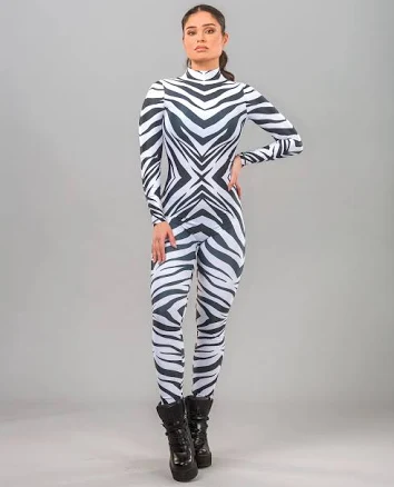 Italian Lycra Zebra Print Bodysuit