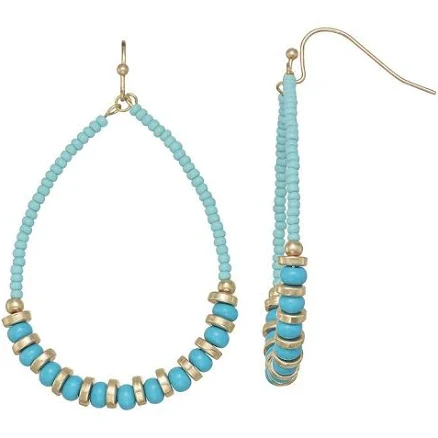 Emberly Women's Teardrop Beaded Earrings
