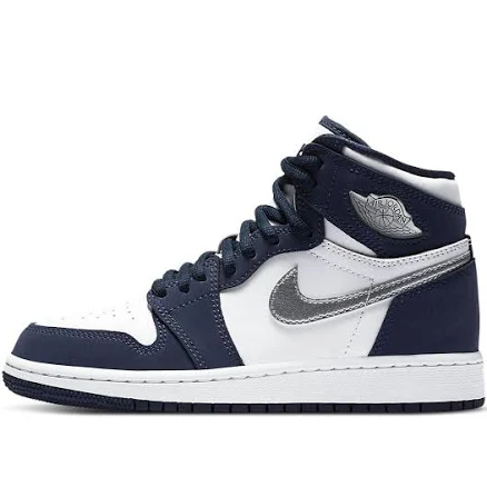 Jordan 1 Retro High Co.jp "midnight Navy" 2020 - White/midnight Navy/metallic Silver