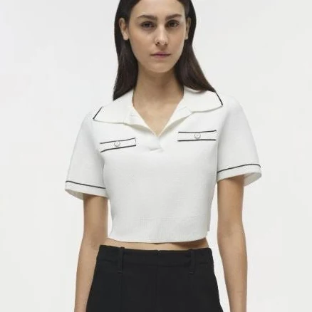 SIMKHAI Women's Margaret Knit Polo Shirt