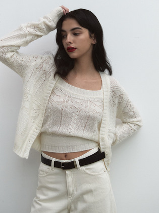 Alpaca Knit Cardugan Set-up