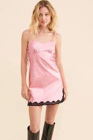 Anna Sui Metallic Vegan Leather Mini Dress
