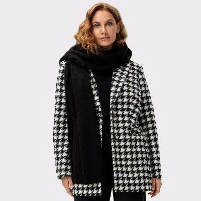 Lascana Women's Houndstooth Single Breasted Coat