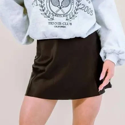 IDK Satin Mini Skirt