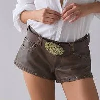 Urban Outfitters Studded Faux Leather Micro Shorts