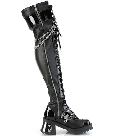 Bratty-304 Platform Over-The-Knee Boots BLACK / US 11