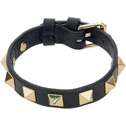 Valentino Garavani Men's Rockstud-Embellished Leather Bracelet