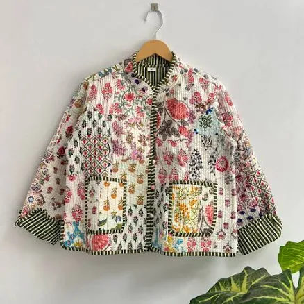 Women's Bohemian Patchwork Cotton Quilted Jacket