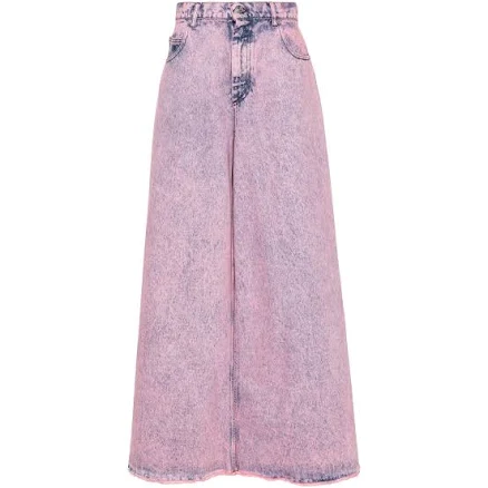 Marni Women's Marble-effect Wide-leg Jeans