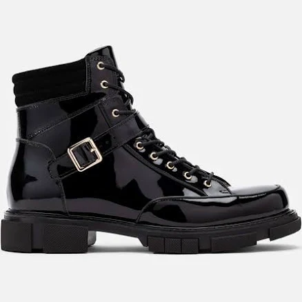 Marc Nolan Atlas Patent Leather Strap Boots