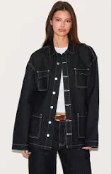 PrettyLittleThing Women's Denim Shirt with Pocket DetailPrettyLittleThing Women's Denim Shirt with Pocket Detail