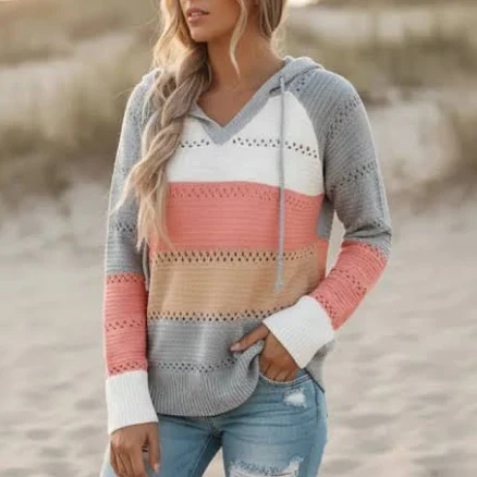 Boho Patchwork Pullover Sweater