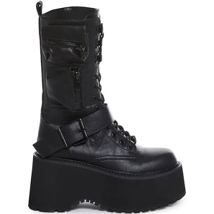 Obsidian Platform Zip-Up Boots - Black BLACK / US 9