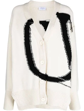 Off-White OW Maxi Logo Wool Cardigan