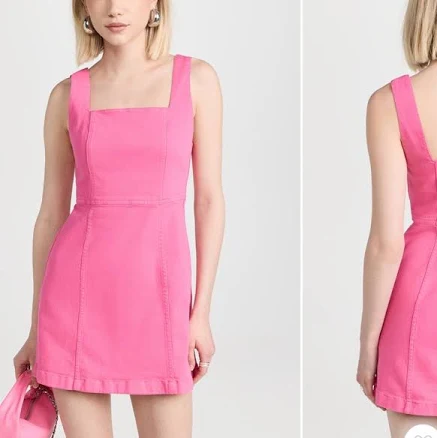 alice + olivia Ramsey Square Neck a-Line Mini Dress