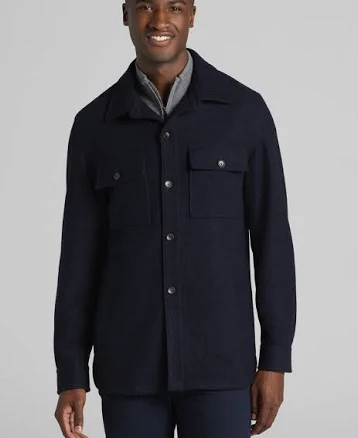 Jos. A. Bank Men's Tailored Fit Boucle Knit Shirt Jacket
