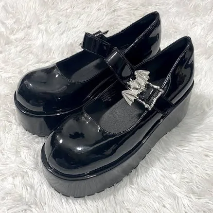 The Grave Girls Patent Bat Platform Mary Janes