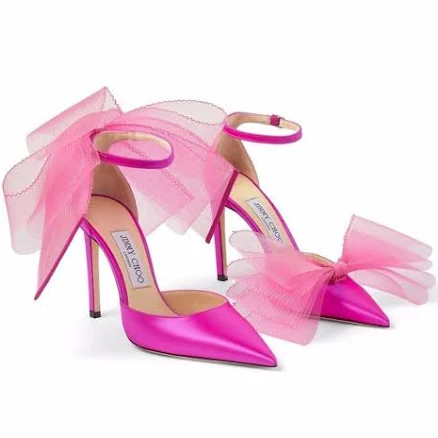 Jimmy Choo Shoes | Jimmy Choo Averly 100mm Asymmetrical Pumps | Color: Pink | Size: 7.5 | Lalaverd's Closet