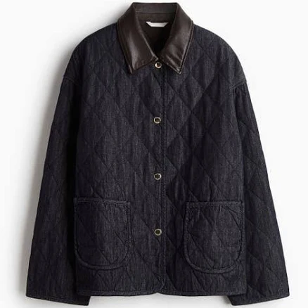 H&M Ladies Quilted Denim Jacket