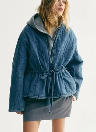 H&M Women's Quilted Denim Jacket