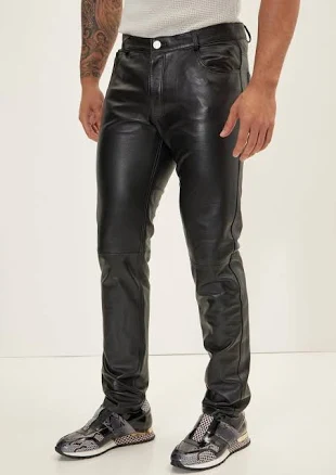 Ron Tomson Lambskin Leather Pants
