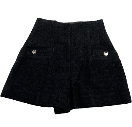 Sandro Cadaques High-waist Shorts In Black