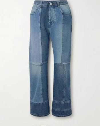 FORTELA Women's Patchwork Straight-leg Jeans