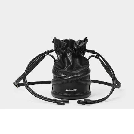 Alexander Mcqueen Leather Soft Curve Bucket Bag