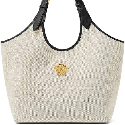 VERSACE: La Medusa Large Tote - Black